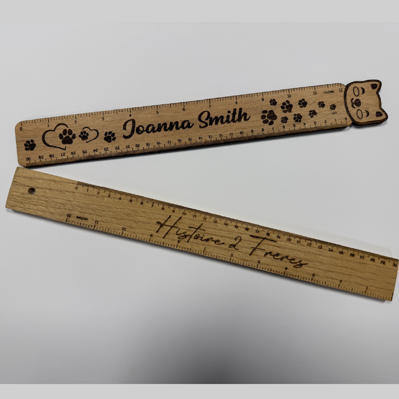 Règle bois personnalisable