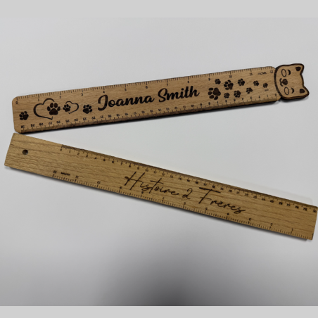 Règle bois personnalisable