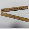Règle bois personnalisable